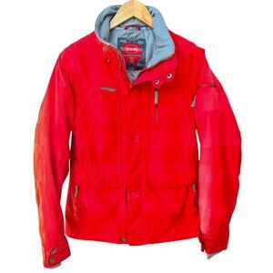 SIMS Snowboarding Jacket Mens Large Red Insulated Ski Snowboard Winter Coat
